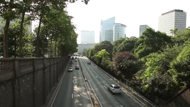 Auta se pohybují skrz tunel v Bruselu, Belgie — Stock video