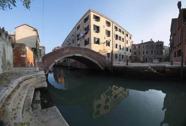 Venetian square and channel — Stock Photo, Image