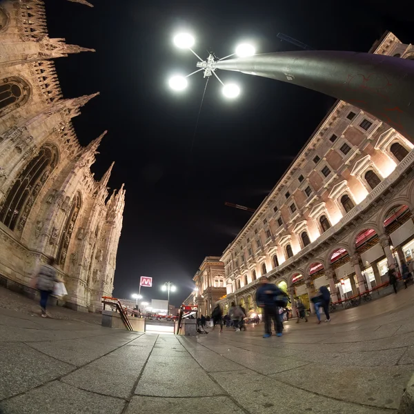 Catedral de Milán amplia vista angular — Foto de Stock