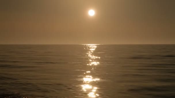 Sunset timelapse on the Black sea near Batumi, Georgia — Stock Video
