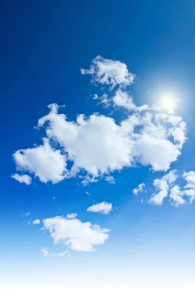 White clouds and sun — Stock Photo, Image