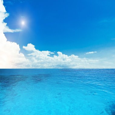 Tropical sea and sky clipart