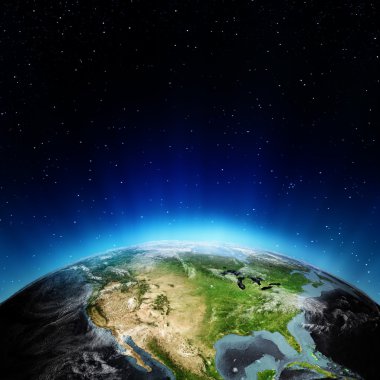 USA from space clipart