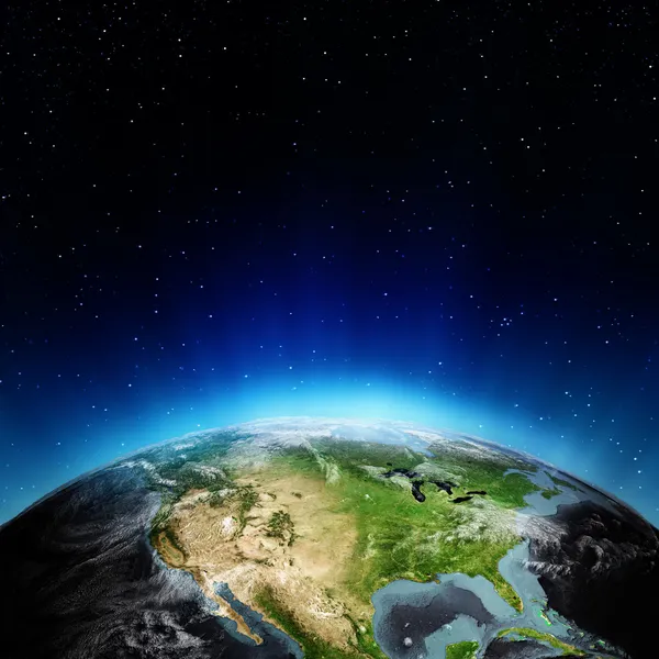 USA från rymden Stockbild