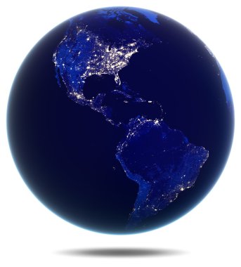 şehir ışıkları beyaz izole