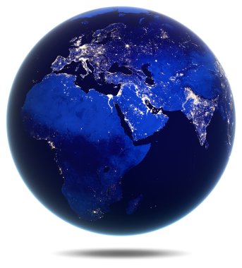 şehir ışıkları beyaz izole