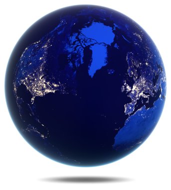 şehir ışıkları beyaz izole