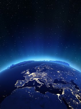 Avrupa şehir ışıkları