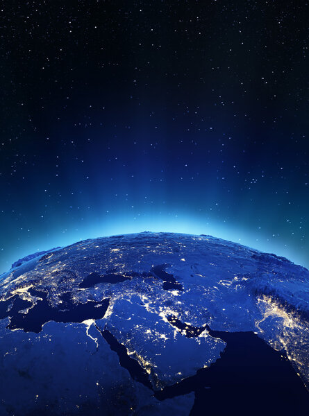 Middle East city lights