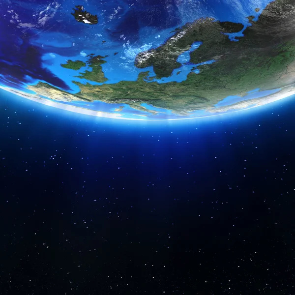 Светящийся космос Европы — стоковое фото