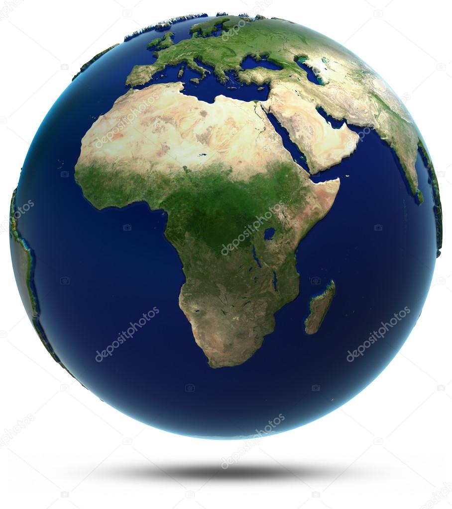 Africa map from space
