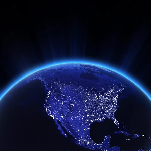 ABD şehir ışıkları, gece