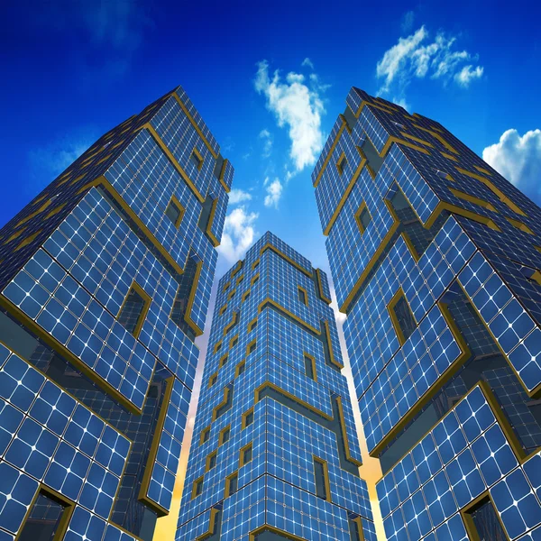 Tre grattacieli — Foto Stock