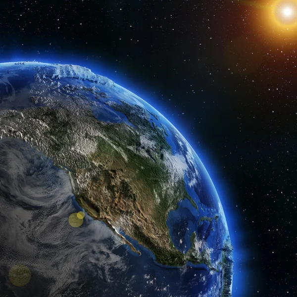 North America sun ray — Stock Photo, Image