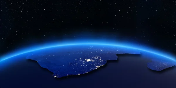 Dél-Afrika és Madagaszkár fények Várostérkép — Stock Fotó
