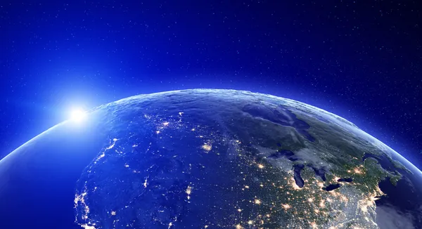 City lights - North America
