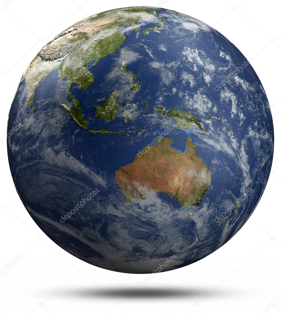 Earth globe - Australia and Oceania
