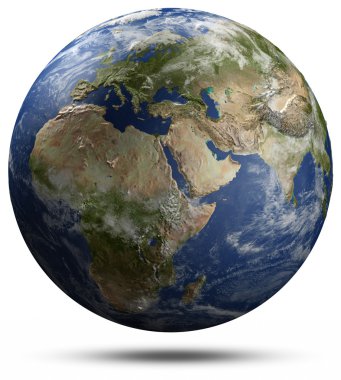 Dünya küre - Afrika, Avrupa ve Asya