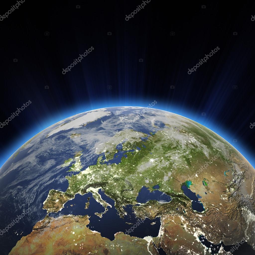 Europe city lights at night — Stock Photo © 1xpert 44159537