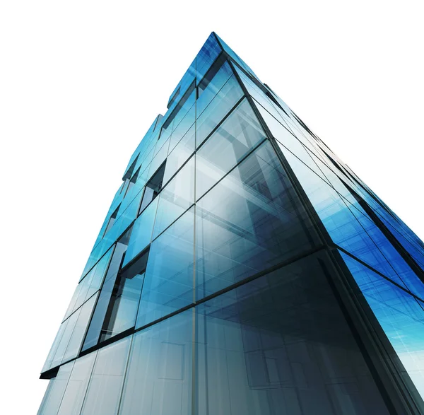 Abstract building white isolated — Stock Photo, Image