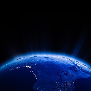 Afrika şehir ışıkları, gece