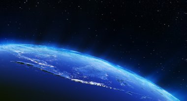 Endonezya şehir ışıkları