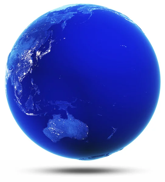 Oceania and Australia modified reflected 3d render — Stock Photo, Image