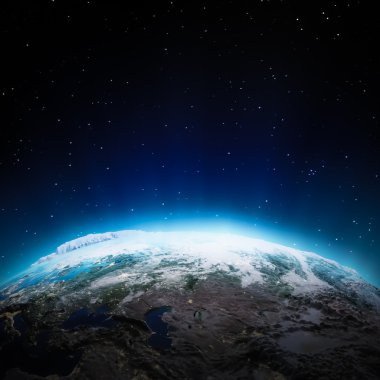 Orta Asya ışıkları, gece