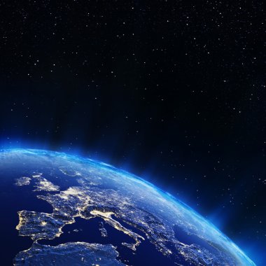 Avrupa şehir ışıkları