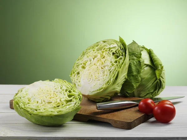 Col y tomate — Foto de Stock