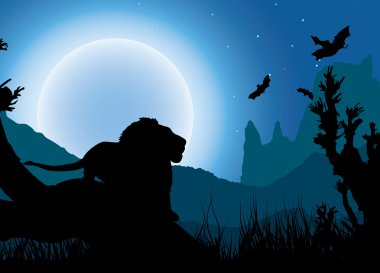 African night background clipart