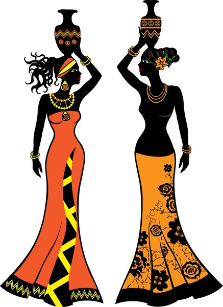Belle femme africaine — Image vectorielle