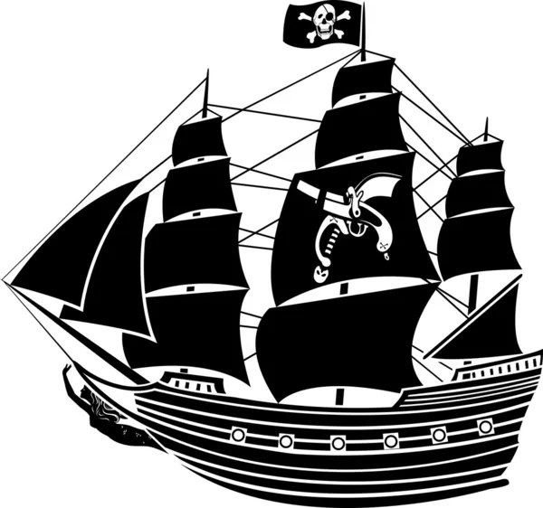 Piratenschip Rechtenvrije Stockvectors