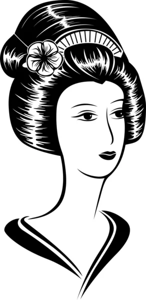 亚洲女肖像 免版税图库插图