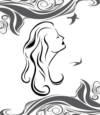 Kız deniz arka plan profil sayfası