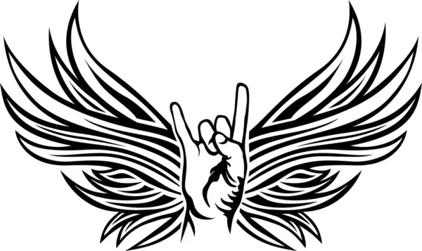 Rock and Roll hand sign — Stock Vector