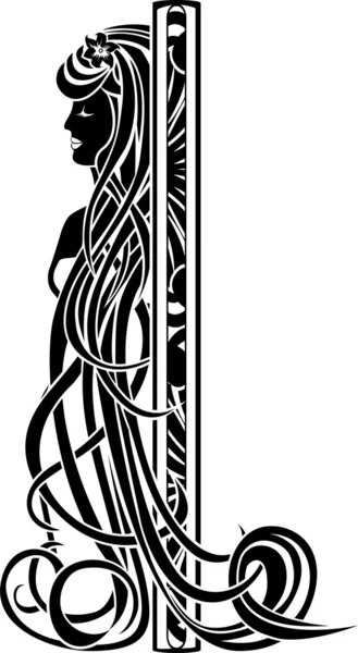 Decoratief element in de art nouveau-stijl — Stockvector