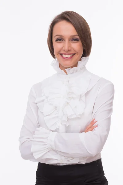 Businesswoman on white — Stock Photo, Image
