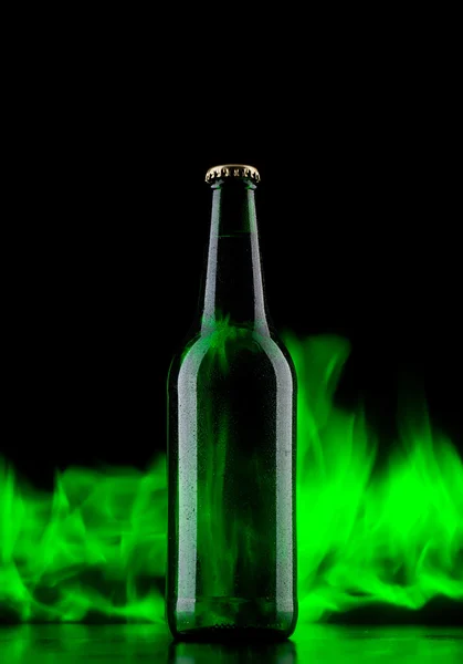 Cerveja com fogo — Fotografia de Stock