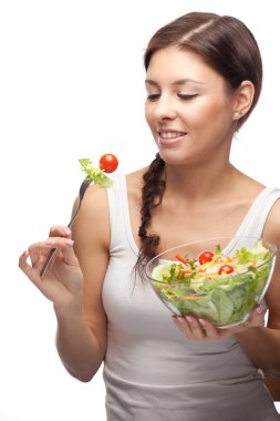 salata sağlıklı kadın