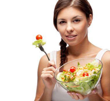 salata sağlıklı kadın