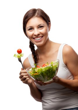 kadın ve salata