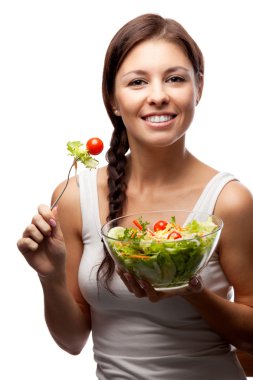 kadın ve salata