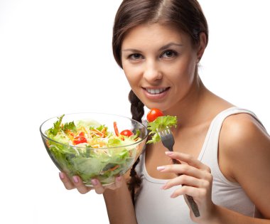 kadın ve salata