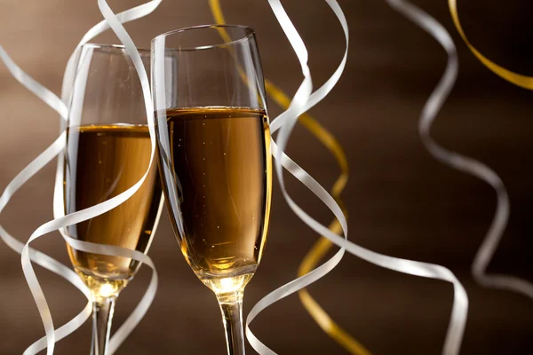 Pair glass of champagne — Stock Photo, Image