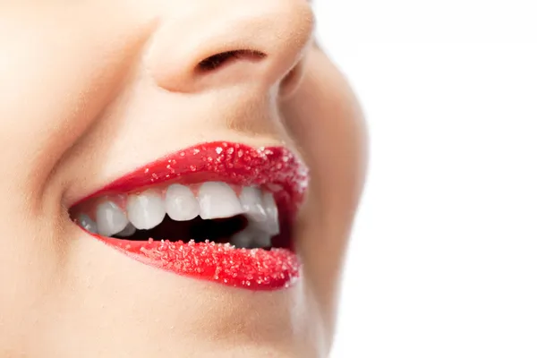 Close-up of beautiful woman's lips — Stock Photo, Image