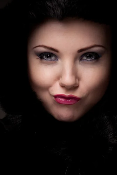 Close up portrait of beautiful woman face — Stock Photo, Image