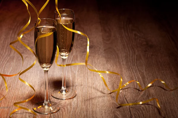 Two glass with champagne — Stock Photo, Image