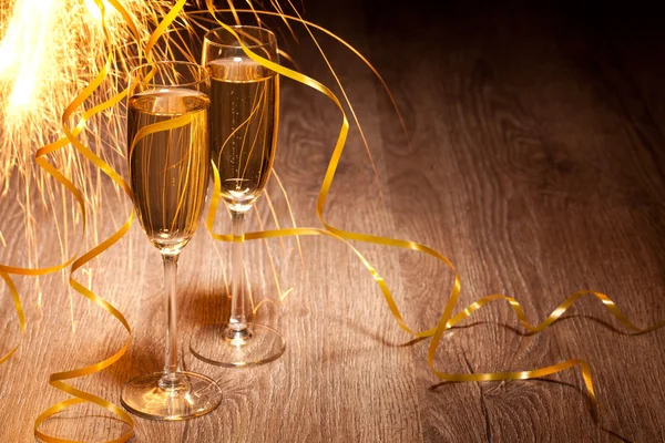 Flutes of champagne — Stock Photo, Image