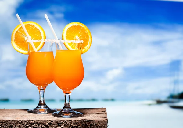 Twee bocals van tequila sunrise cocktail — Stockfoto